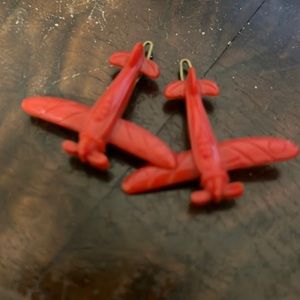 Very RARE ‘40s Bomber Barrettes! Red Early Plastic. Sooo Cool and On Trend!!!